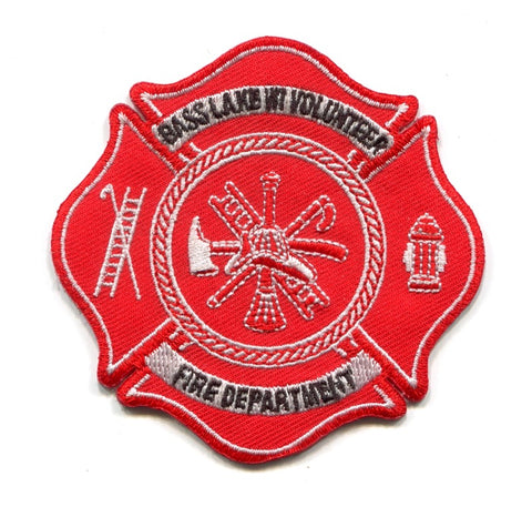 Bass Lake Volunteer Fire Department Patch Wisconsin WI