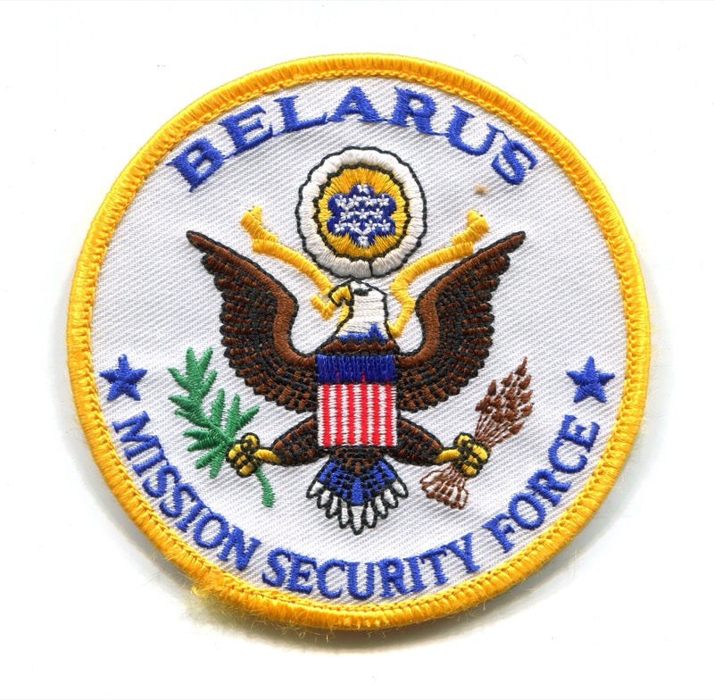 Secureforce Patch Belarus Mission Security Force Private Police US Military Patch Hook a ...
