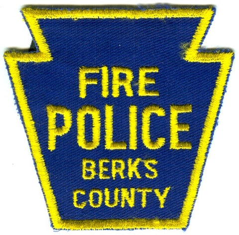 Berks County Fire Police Department Patch Pennsylvania PA