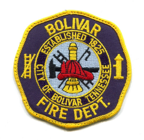 Bolivar Fire Department Patch Tennessee TN