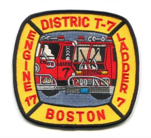 Boston Fire Department Engine 17 Ladder 7 District 7 Patch Massachusetts MA