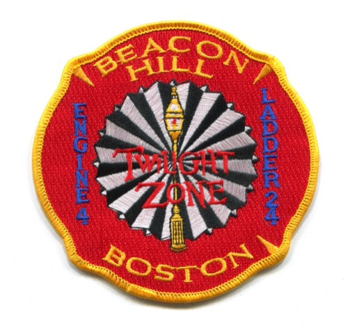 Boston Fire Department Engine 4 Ladder 24 Patch Massachusetts MA