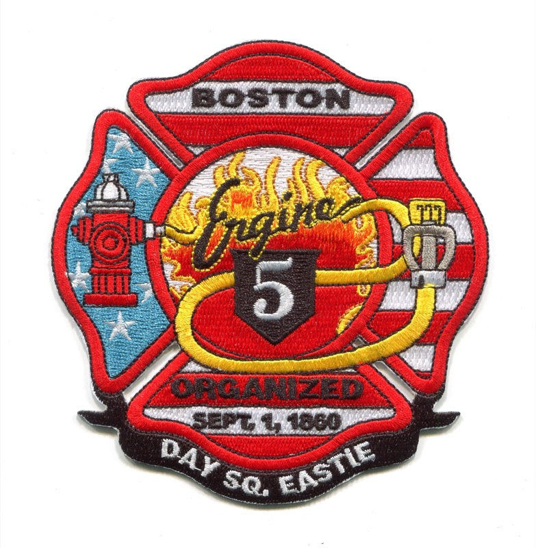 Boston Fire Department Engine 5 Patch Massachusetts MA – 911Patches.com