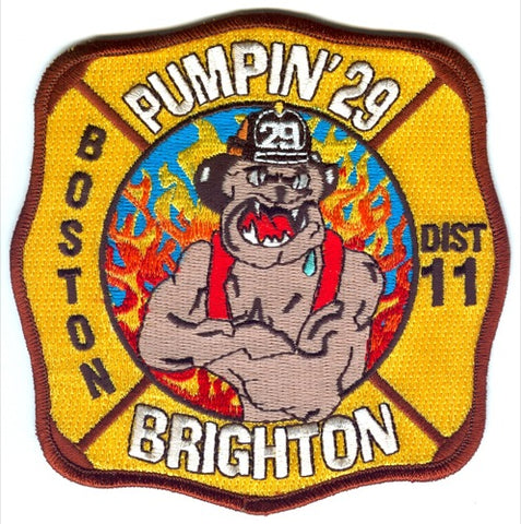 Boston Fire Department Engine 29 District 11 Patch Massachusetts MA