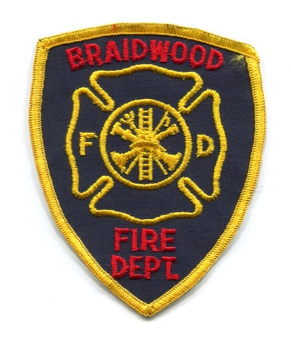 Braidwood Fire Department Patch Illinois IL