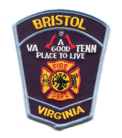 Bristol Fire Department Patch Virginia VA Tennessee TN