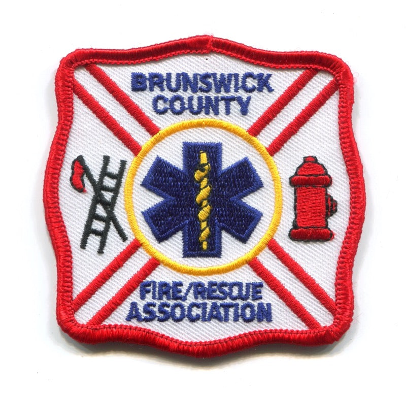 Brunswick County Fire Rescue Association Patch Unknown State 3.00 Inch