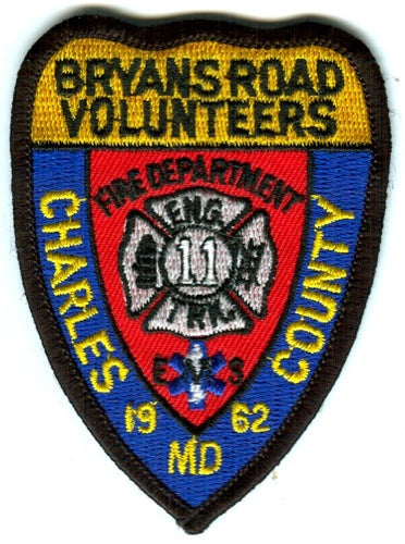 Bryans Road Volunteers Fire Department Engine Truck 11 Patch Maryland MD
