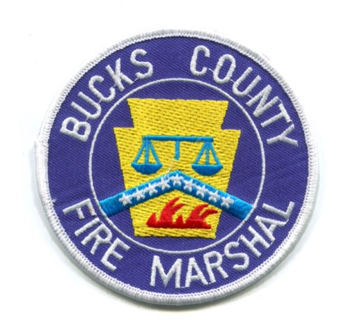 Bucks County Fire Department Fire Marshal Patch Pennsylvania PA