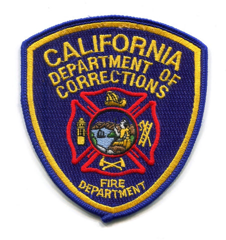 California Department of Corrections Fire Department Patch California CA