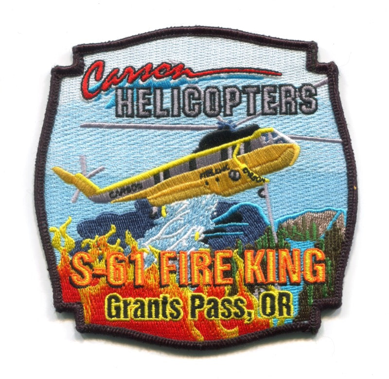 Carson Helicopters S-61 Fire King Helicopter Grants Pass Patch Oregon OR