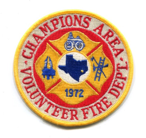 Champions Area Volunteer Fire Department Patch Texas TX