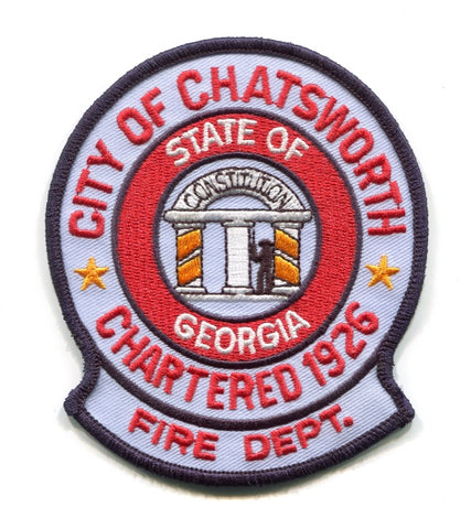 Chatsworth Fire Department Patch Georgia GA