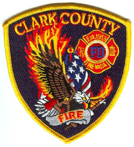 Clark County Fire Department Las Vegas Patch Nevada NV v2