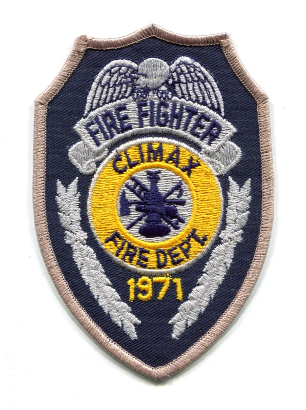 Climax Fire Department Firefighter Patch North Carolina NC