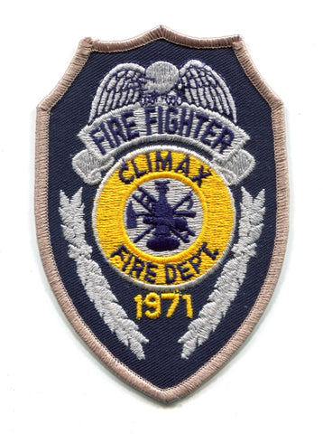 Climax Fire Department Firefighter Patch North Carolina NC