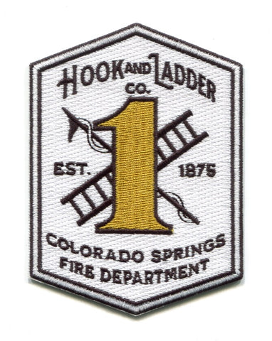 Colorado Springs Fire Department Hook and Ladder Company 1 Patch Colorado CO