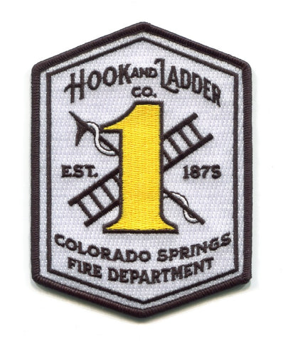 Colorado Springs Fire Department Hook and Ladder Company 1 Patch Colorado CO