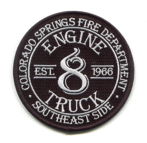 Colorado Springs Fire Department Station 8 Patch Colorado CO