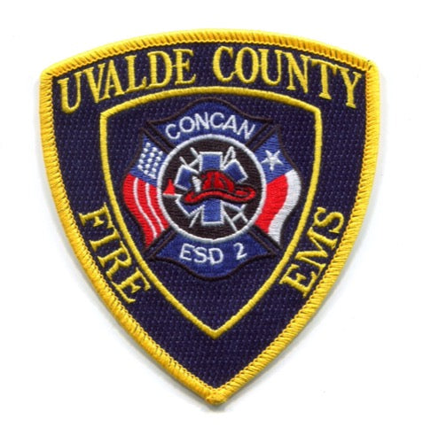 Concan Fire EMS Department Uvalde County ESD 2 Patch Texas TX