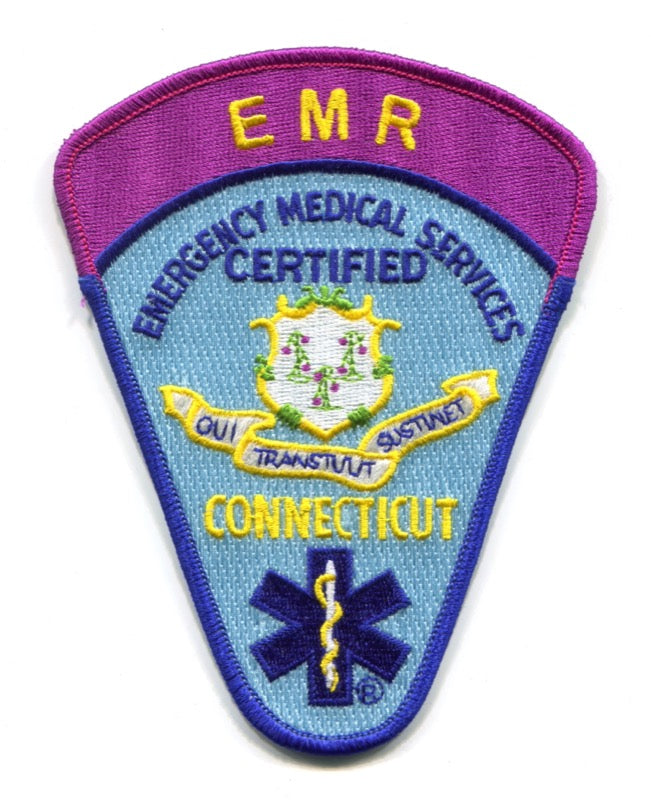 Connecticut State Emergency Medical Responder EMR EMS Patch Connecticut CT