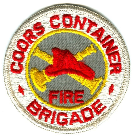 Coors Container Fire Brigade Patch Colorado CO