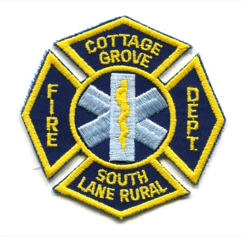 Cottage Grove South Lane Rural Fire Department Patch Oregon OR