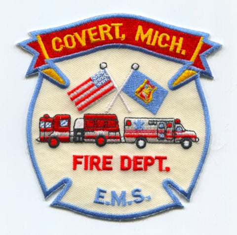 Covert Fire Department EMS Patch Michigan MI