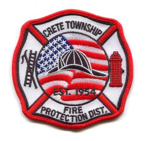 Crete Township Fire Protection District Patch Illinois IL