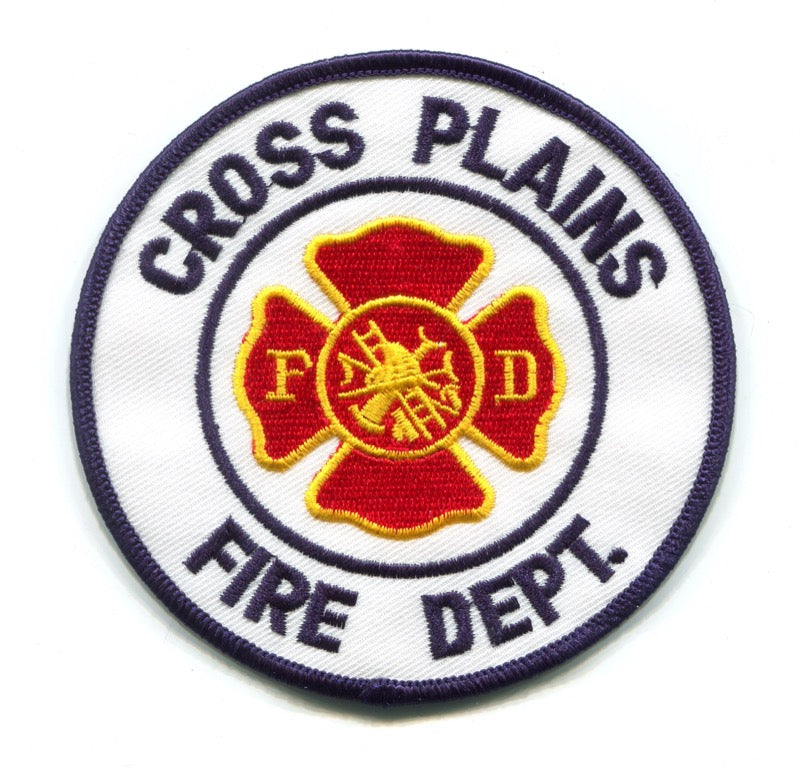 Cross Plains Fire Department Patch Wisconsin WI