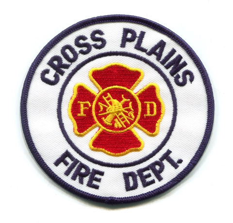 Cross Plains Fire Department Patch Wisconsin WI