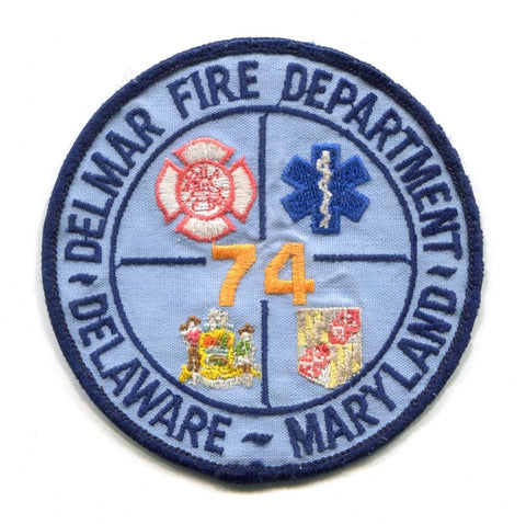 Delmar Fire Department Station 74 Patch Delaware DE Maryland MD