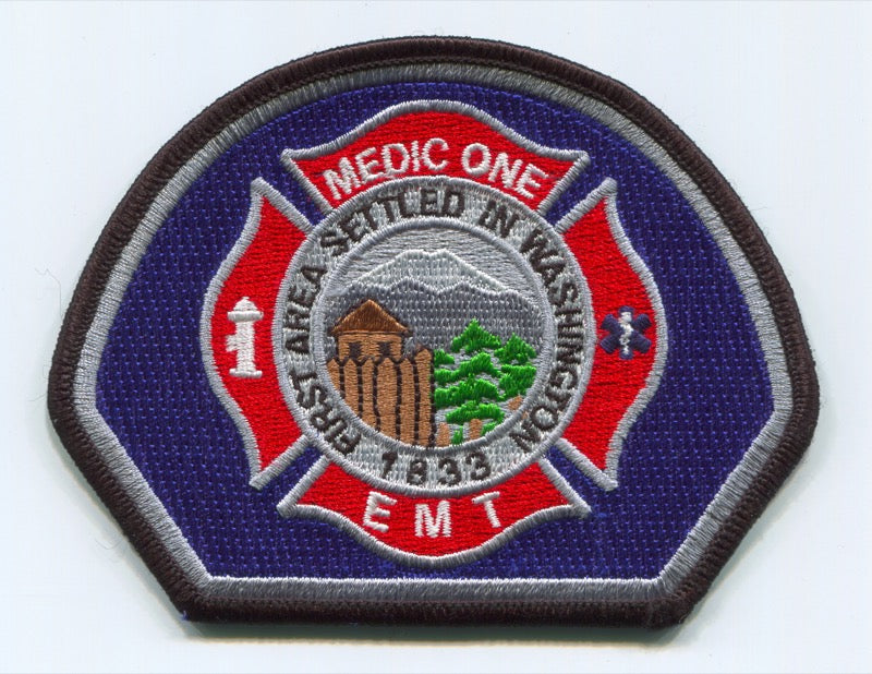 Dupont Fire Department Medic One EMT EMS Patch Washington WA Gray