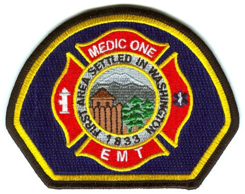 Dupont Fire Department Medic One EMT EMS Patch Washington WA Yellow