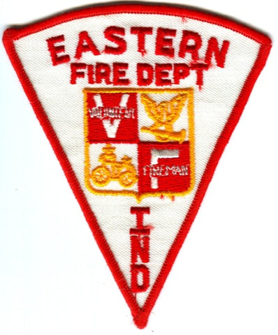 Eastern Fire Department Volunteer Fireman Patch Indiana IN