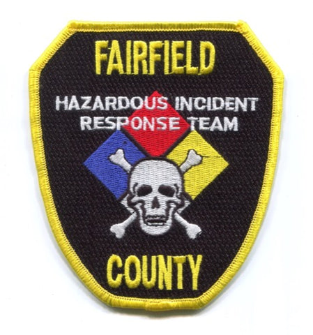 Fairfield County Fire Department HazMat Incident HIRT Patch Connecticut CT