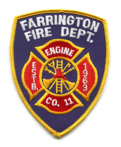 Farrington Fire Department Engine Company 11 Patch Virginia VA v2
