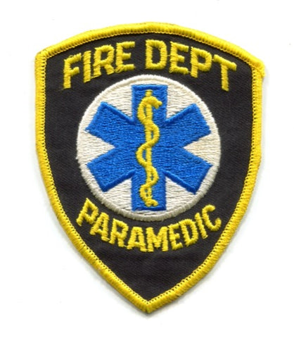 Fire Department Paramedic EMS Patch No State Affiliation Blank Generic Stock