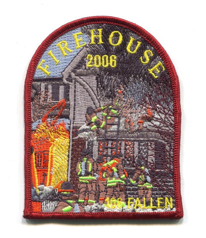 Firehouse Magazine 2006 Fire Department Patch No State Affiliation
