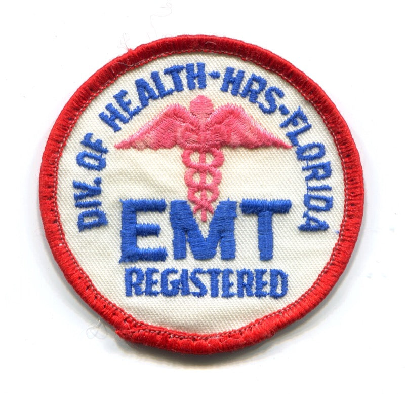 Florida State Registered EMT Division of Health Hours EMS Patch Florida FL