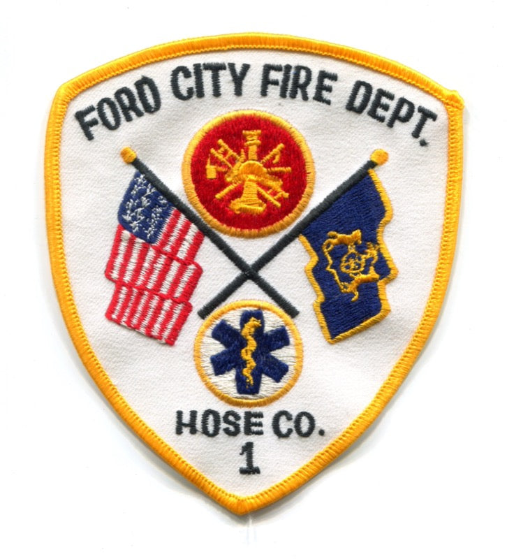 Ford City Fire Department Hose Company Number 1 Patch Pennsylvania PA