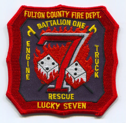 Fulton County Fire Department Company 7 Patch Georgia GA