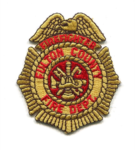 Fulton County Fire Department Firefighter Patch Georgia GA