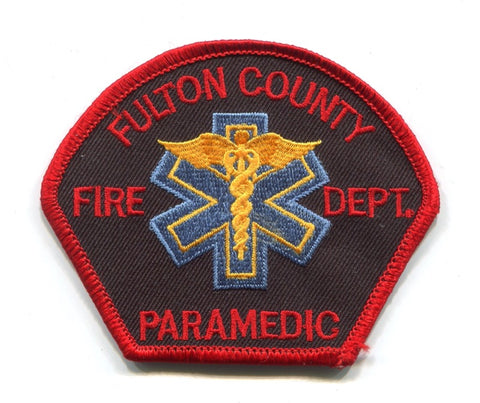 Fulton County Fire Department Paramedic EMS Patch Georgia GA
