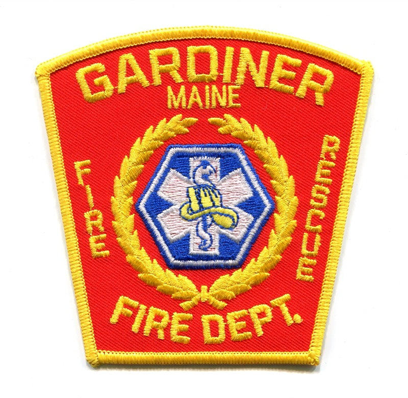 Gardiner Fire Rescue Department EMS Patch Maine ME