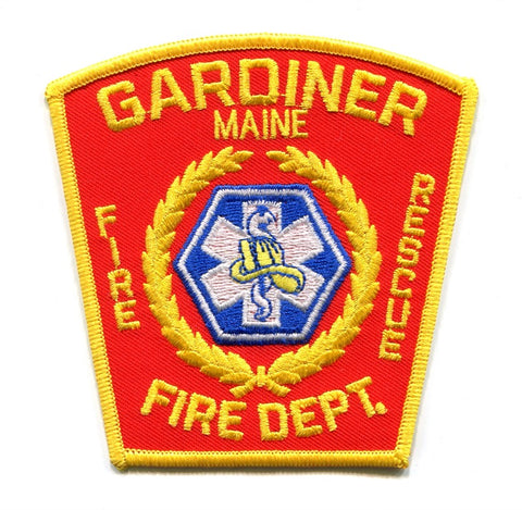 Gardiner Fire Rescue Department EMS Patch Maine ME