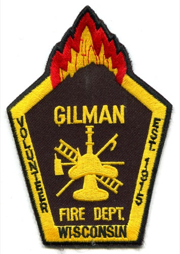 Gilman Volunteer Fire Department Patch Wisconsin WI