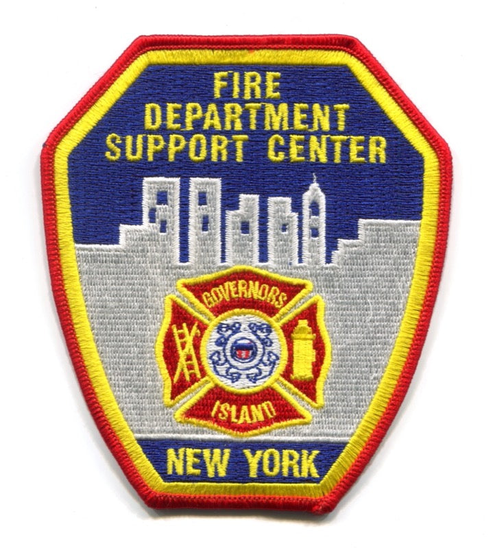 Governors Island Fire Department Support Center USCG Military Patch New York NY