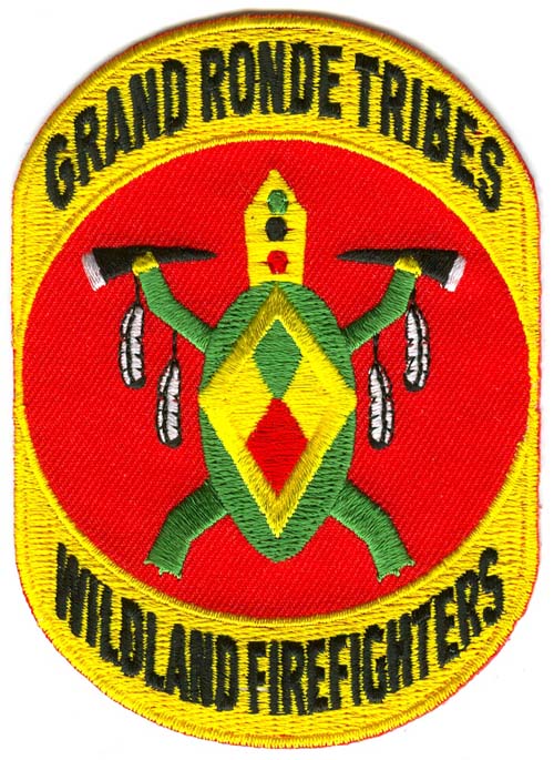 Grand Ronde Tribes Wildland Firefighters Forest Fire Wildfire Patch Oregon OR
