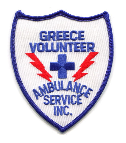 Greece Volunteer Ambulance Service Inc EMS Patch New York NY
